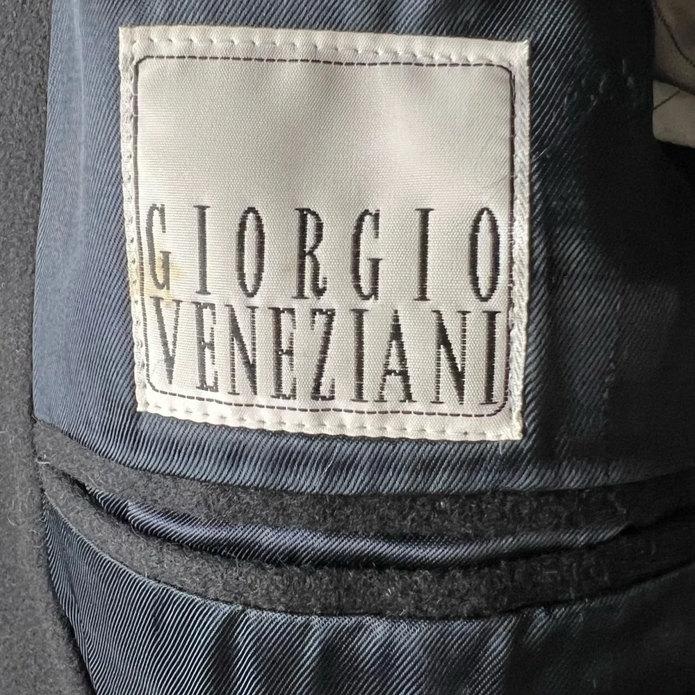 Italy 100% Cashmere 2 Button Black Blazer Sports Jacket SZ XL 48 Bloke Giorgio V